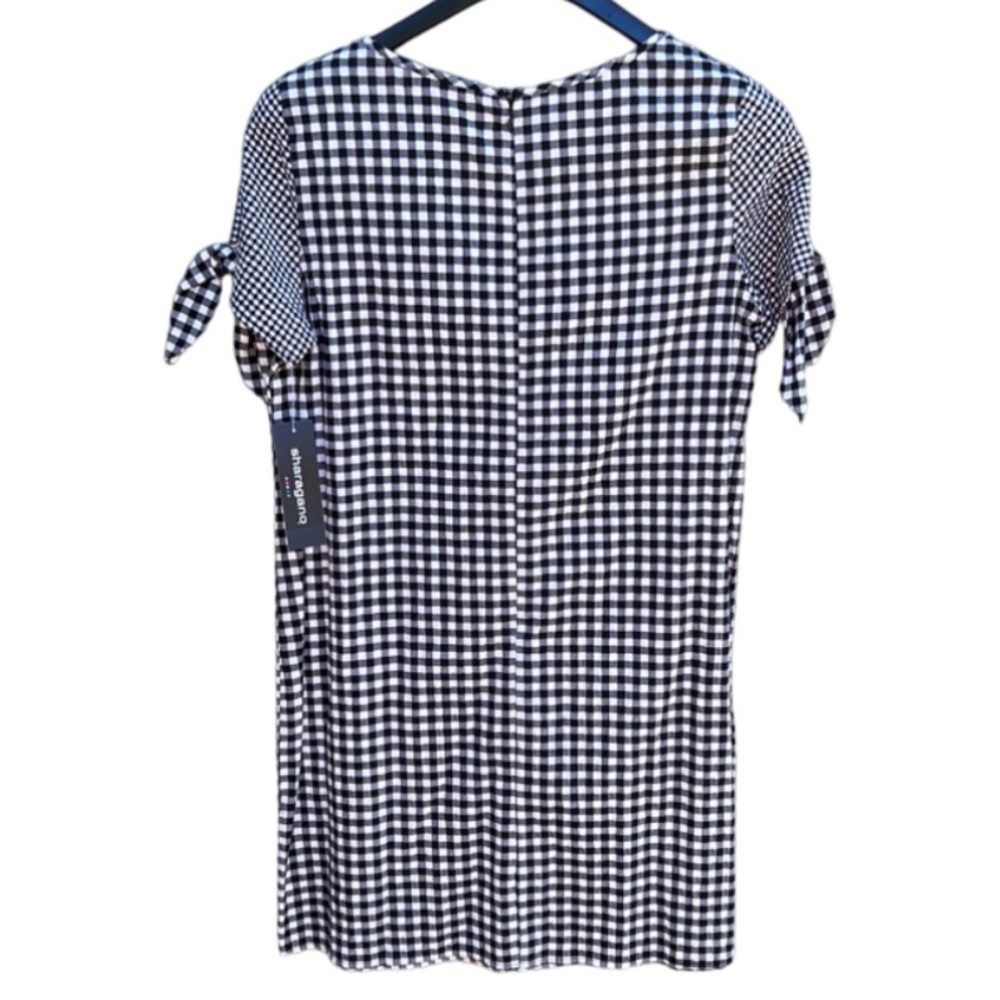 NWT Sharagano Grace Gingham Dress Size 10 Black/White Checkered Classic - Picture 5 of 16
